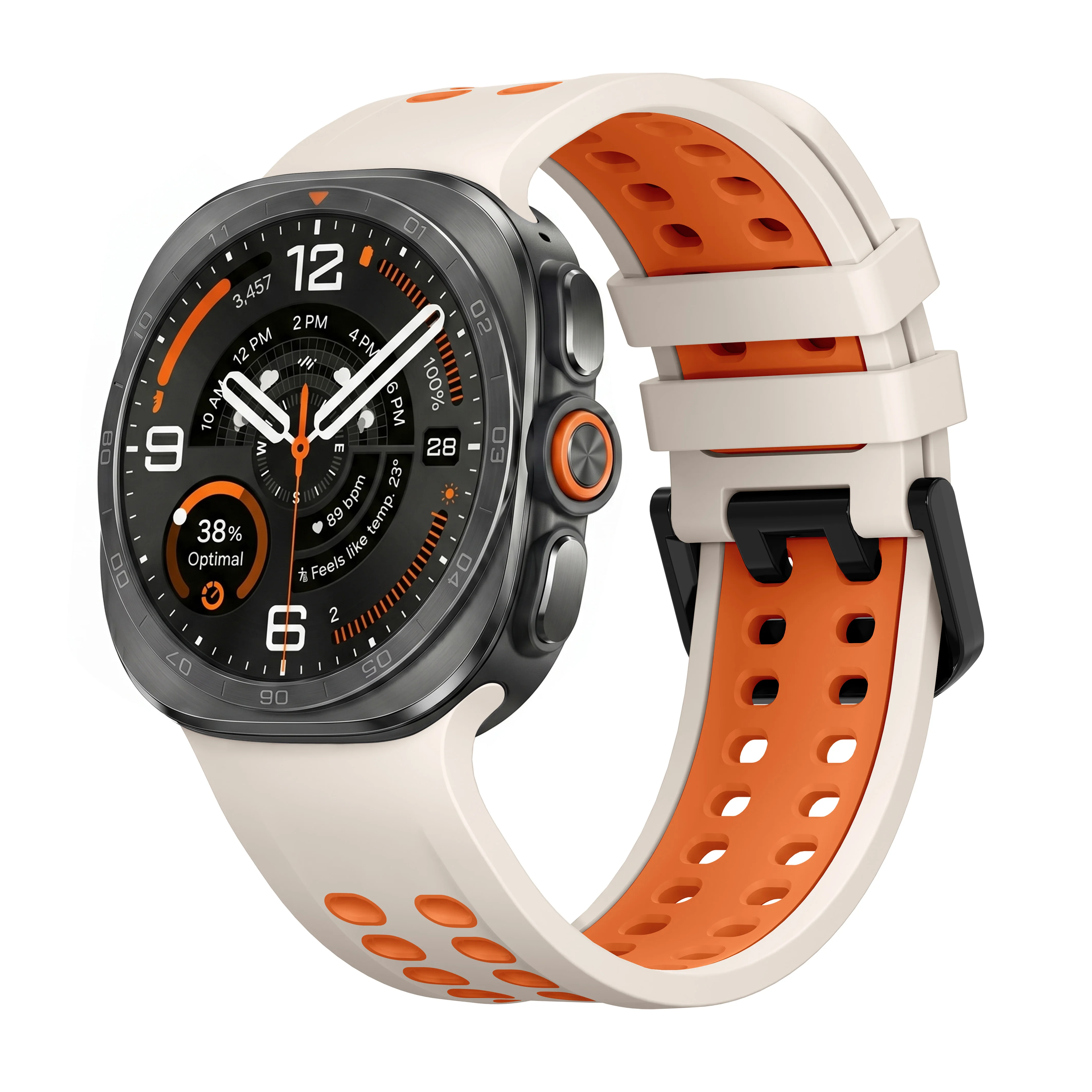 Two-tone Silicone Strap For Samsung Galaxy Watch Ultra 2025 Outdoor Sports Breathable Bracelet Correa for Galaxy Watch Ultra 2