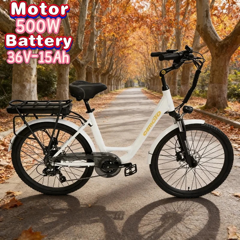 

500W brushless motor electric bicycle electric moped 36V15AH adult electric scooter 26 inches urban leisure E-Bike