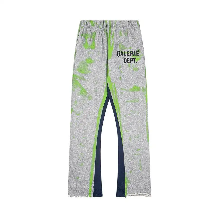 GALLERY DEPT New ink-splashed letter printing loose casual sports splicing micro-sweatpants