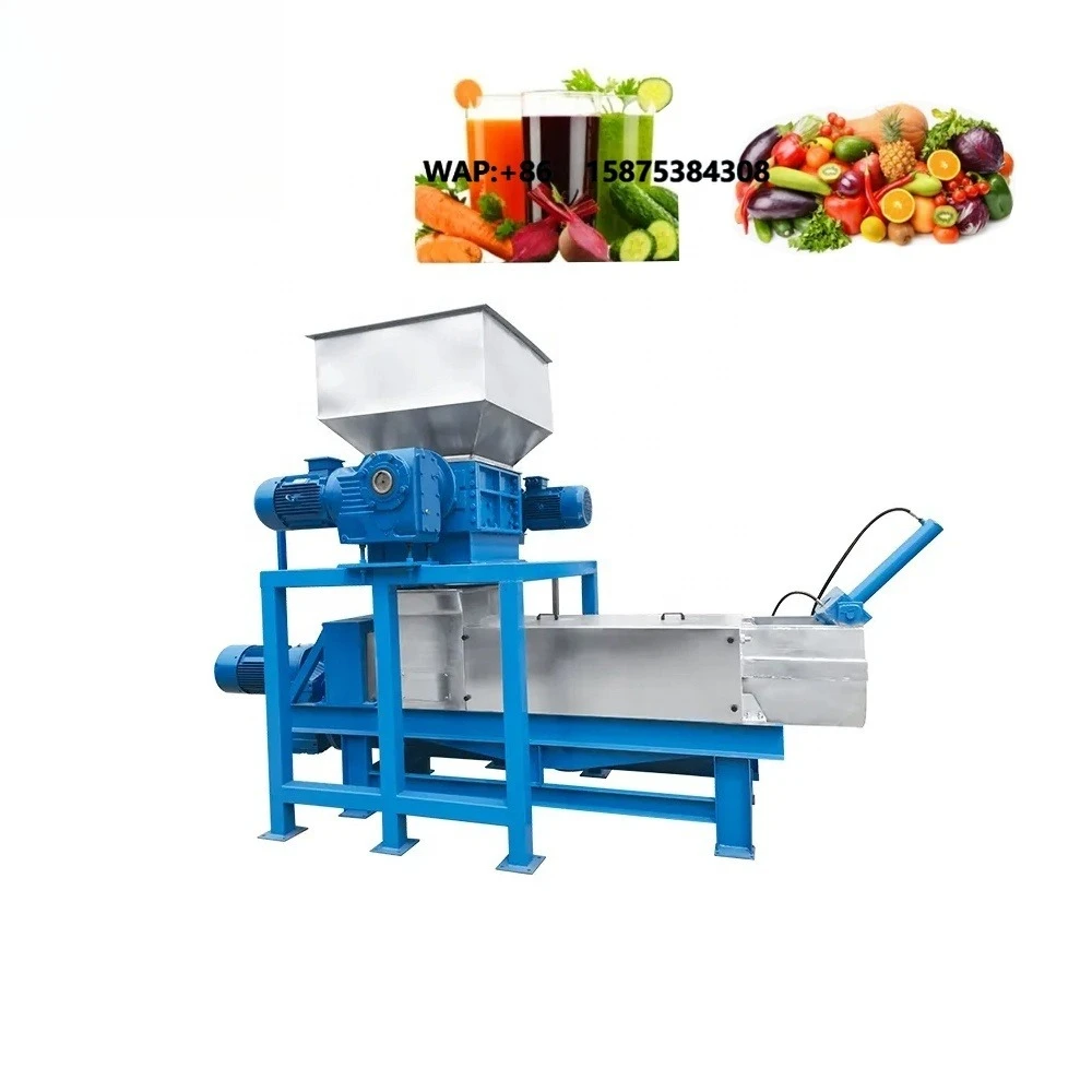 Hammer Mill Crushing and Squeezing Integrated Machine, Industrial Apples, Pears, Potatoes, Carrots Juice Making Machine