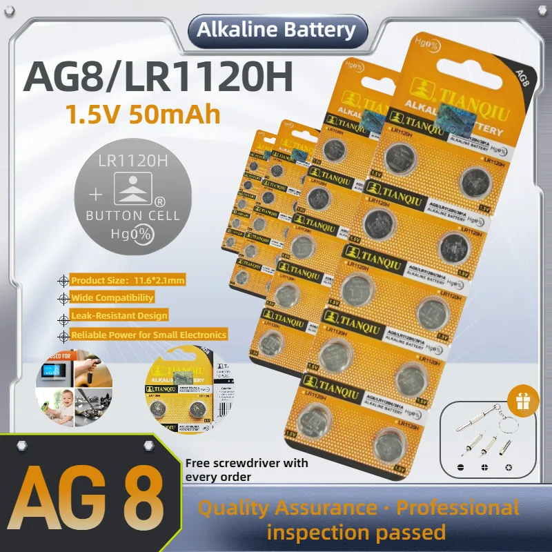 

New Original AG8 LR1120H Button Battery 391 SR1120 R1120W CX191 G8A 191 391A SR1120SW Coin Cell Batteries For Watch Toys Remote