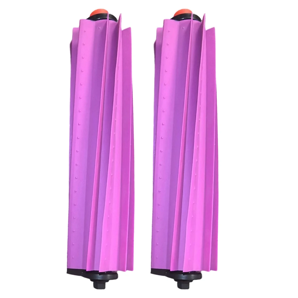 1/2 قطعة فرشاة مطاطية لـ-Midea V16 / For-Eureka J15 For-Evo Ultra أجزاء مكنسة كهربائية روبوتية ذاتية التفريغ فرشاة متعددة الأسطح