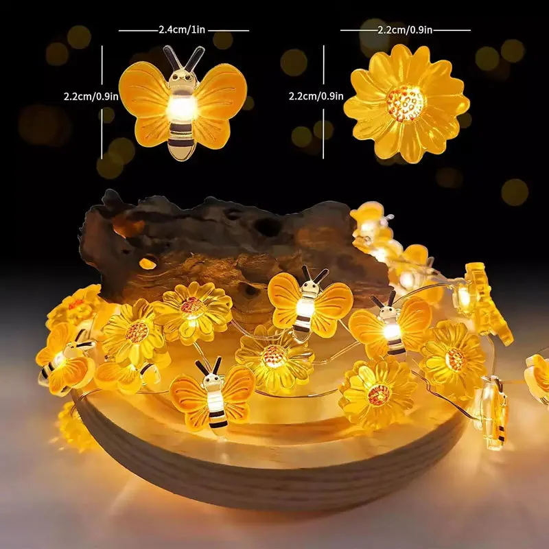

1M 10Light Butterfly Flowers Fairy Light Battery Powered Butterfly LED String Garland Lamp For Bedroom Wedding Party Decor
