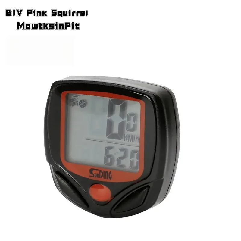 Pink Squirrel LCD Digital Bicycle Computer, Wired Cycling Speedometer, Bike Speed Odometer, Cycling Accessories