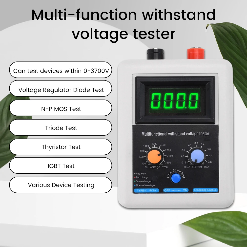 Testador Igbt dc 50v3700v Testador de Tensão Transistor Nemos Pmos Mos Triodo Mov Led Capacidade de Tensão Suporta Testador de Tensão