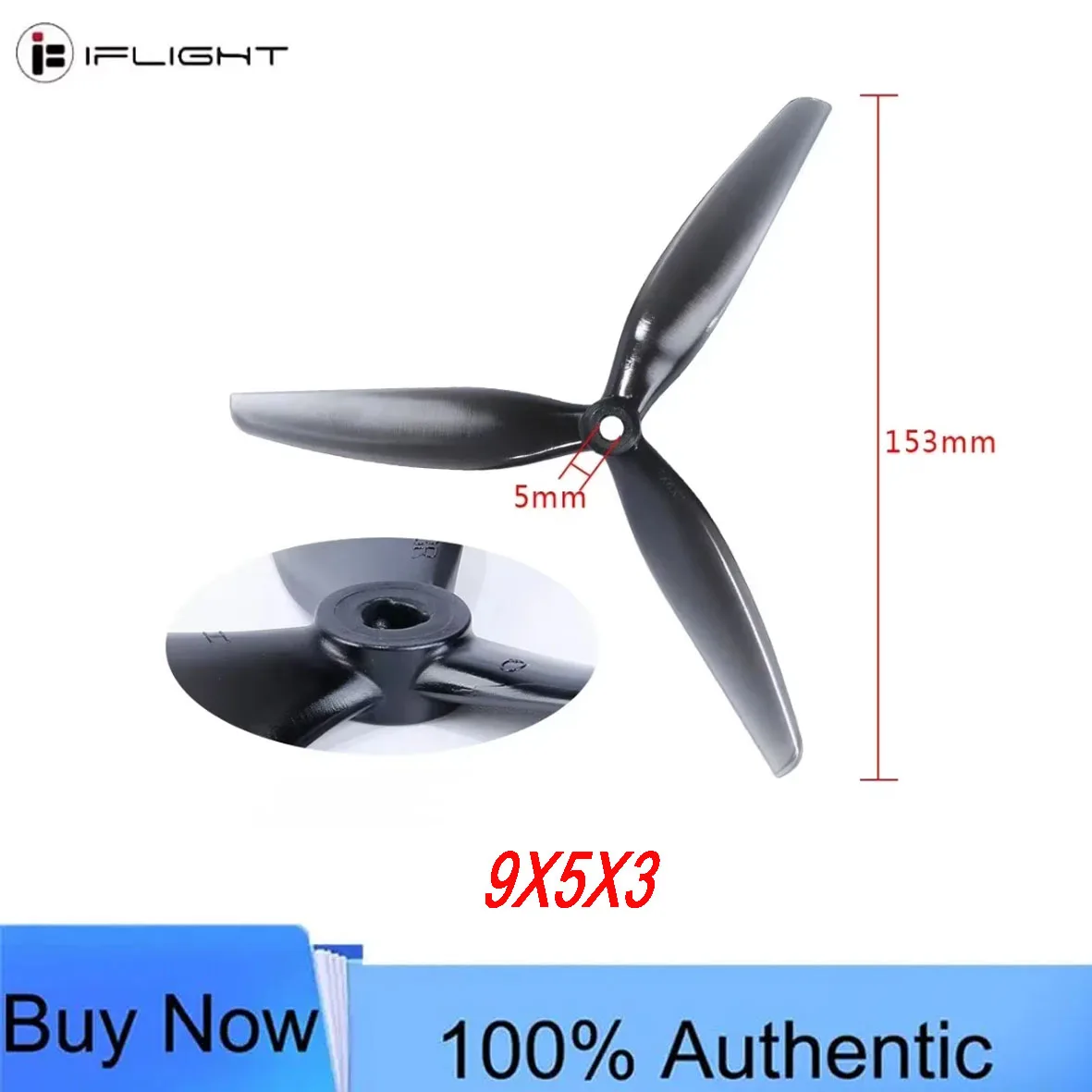 HQ Macroquad Prop 10X5X3 / 9X5X3 1050/9050 10 Inch/ 9inch/8inch 3 Blade / Tri-blade Black-carbon Reinforced Nylon Propeller 4pcs