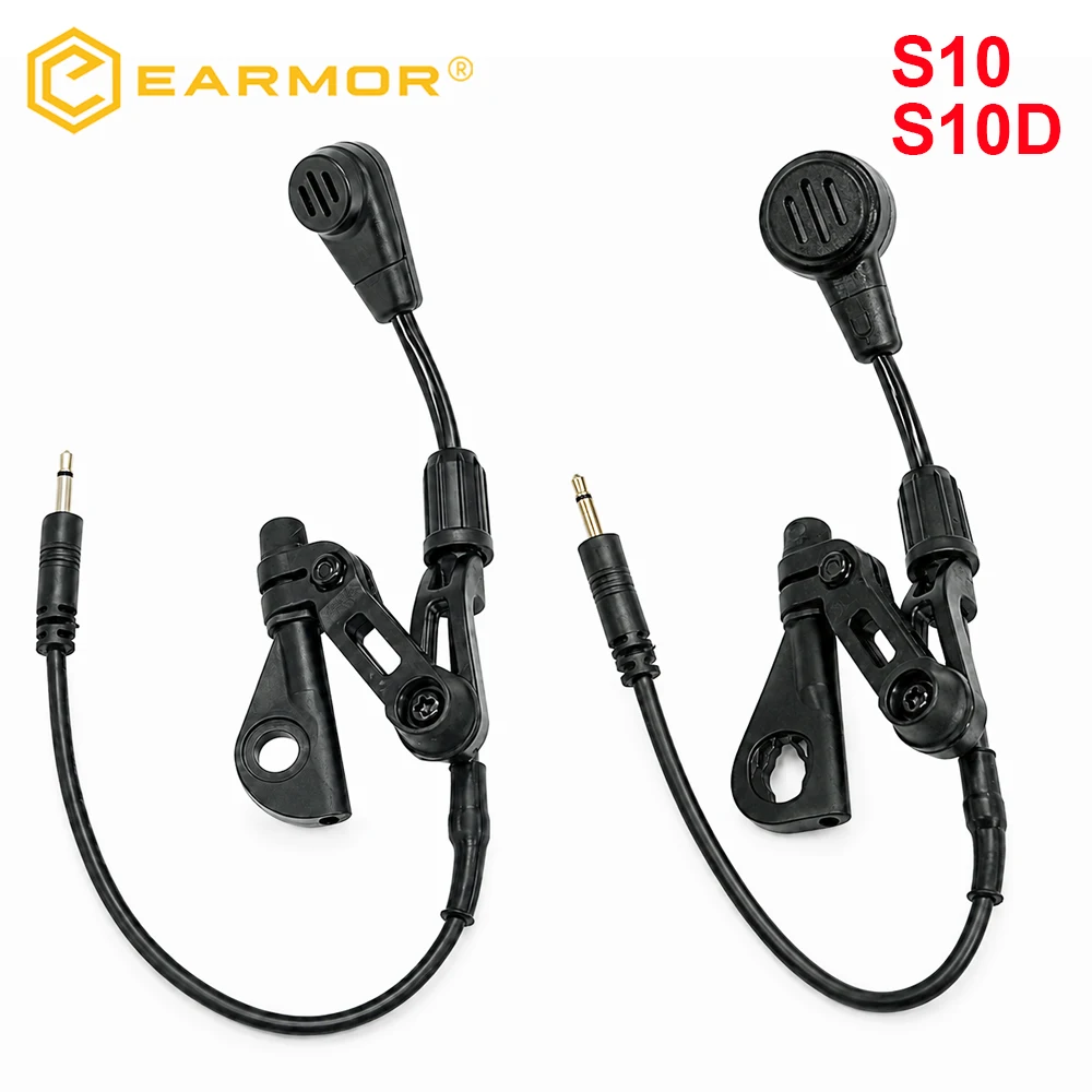 EARMOR Detachable Cantilever Headset Microphone, Tactical Electronic Communication Mic for Hunting Shooting Airsoft Game Trainin