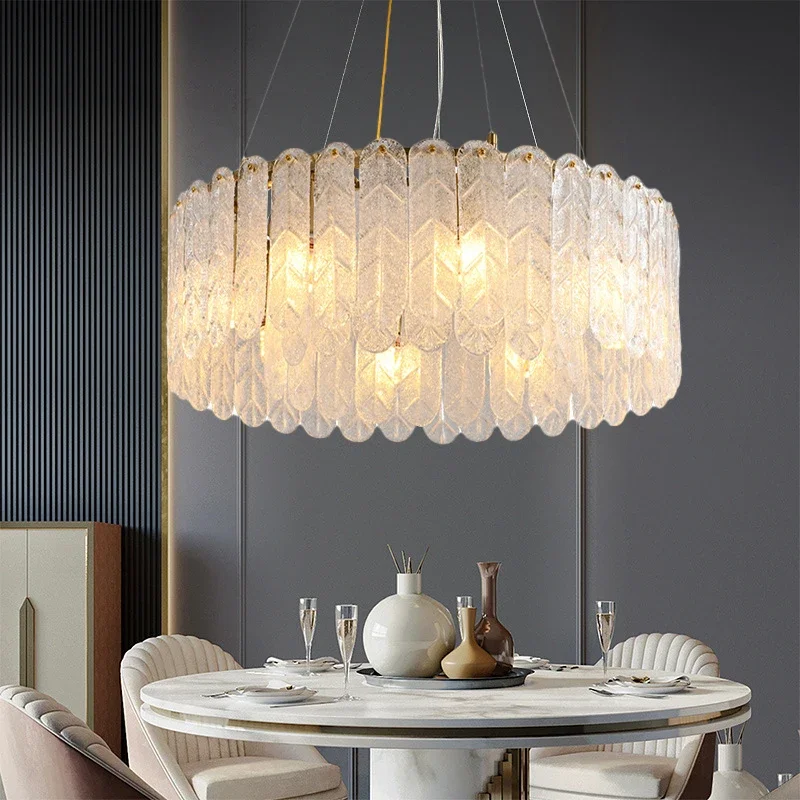 

Home Lights LED Crystal Chandeliers For Kitchen Island Living Room Luxury Hanging Pendant Lighting Fixtures Lustre Lamps