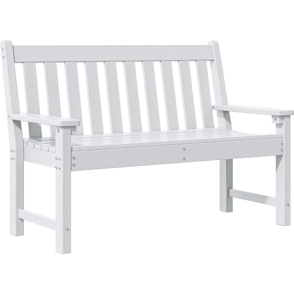 

Garden Benches, All-weather Outdoor Benches for 2-3 People, Benches in The Park, Porch, Terrace, and Backyard (white)