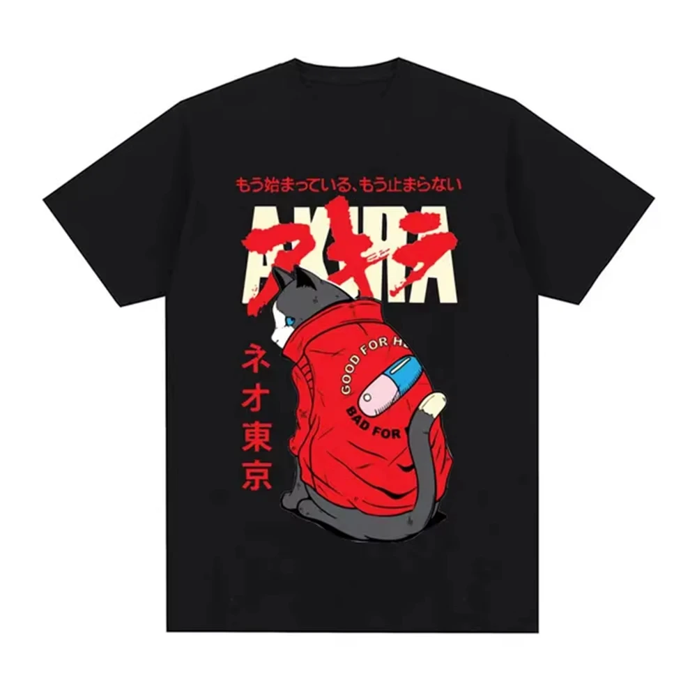 Japanese Anime Neo Tokyo Akira T Shirt Movie Science Fiction Manga Shotaro Kaneda Men Short Sleeve Graphic T Shirts