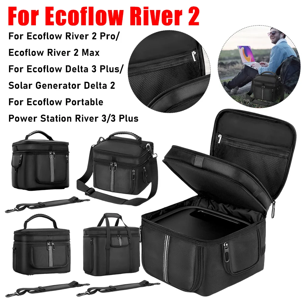 Carrying Case Dustproof Travel Storage Bag for Ef Ecoflow Portable Power Station River 3/3 Plus/2/2 Pro for Delta 3 Plus/Delta 2