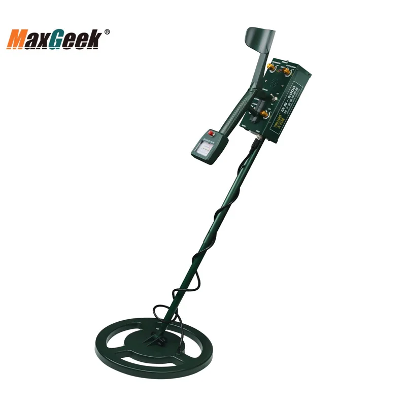 Maxgeek GS-6000 Mini Underground Metal Detector Treasure Hunter w/Headphone Max Depth 8.5m LED Screen