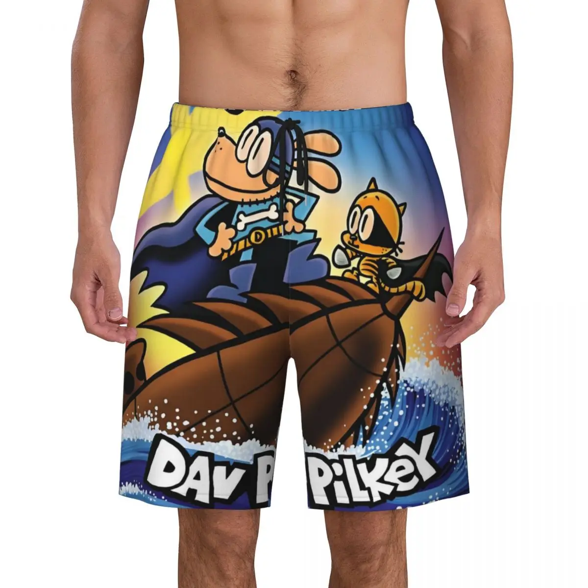

Dog-Man Twenty Thousand Men Swim Trunks Swimwear Quick Dry Beach Board Shorts Fleas Under The Sea Swimming Boardshorts