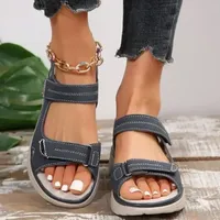 New Hot Sale of The Season Women's Summer Casual Sandals Thick Bottom Slip-On Shoes Comfortable Rubber Sole Easy To Wear and Tak