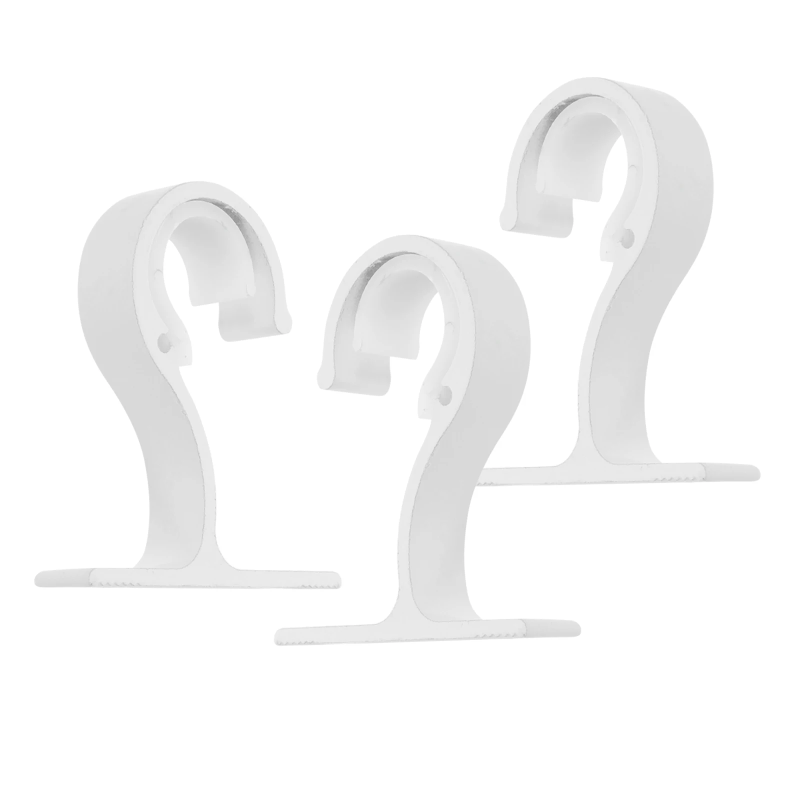 

3Pcs Ceiling Curtain Rod Brackets Heavy Duty Wall Mount Supports Aluminum Alloy Hardware for Wobble Free Installation