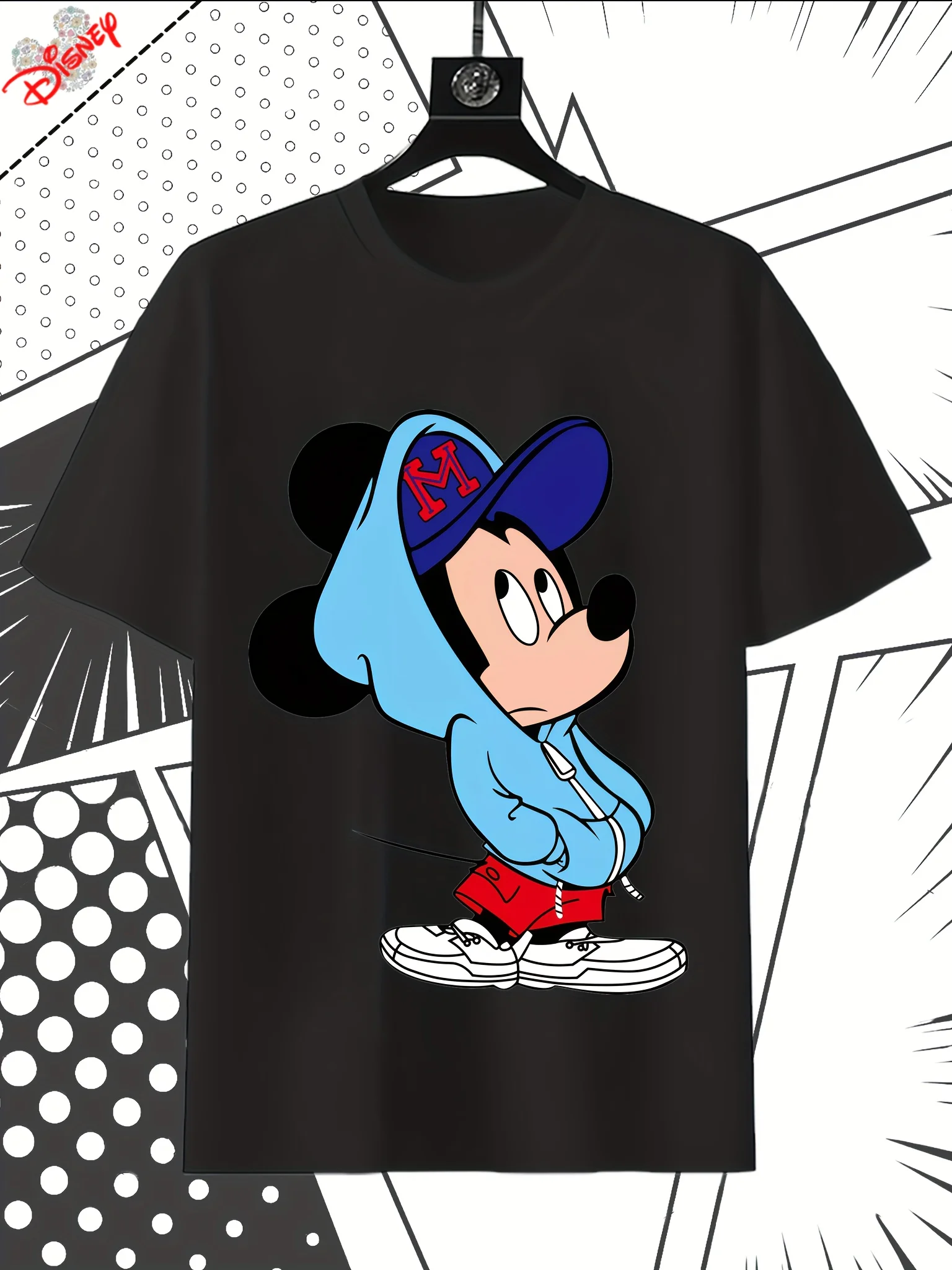

Disney Mickey and Minnie Mouse T-shirt - Short sleeved round neck casual summer T-shirt with iconic ear logo print - Ideal gift
