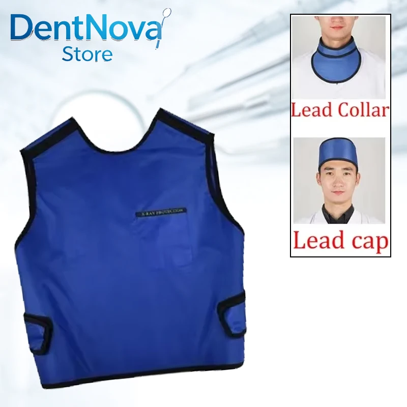Dental Radiation Protective Clothing 0.35mm Short Lead Apron X-Ray Protection Vest Lead Collar Cap High Quality