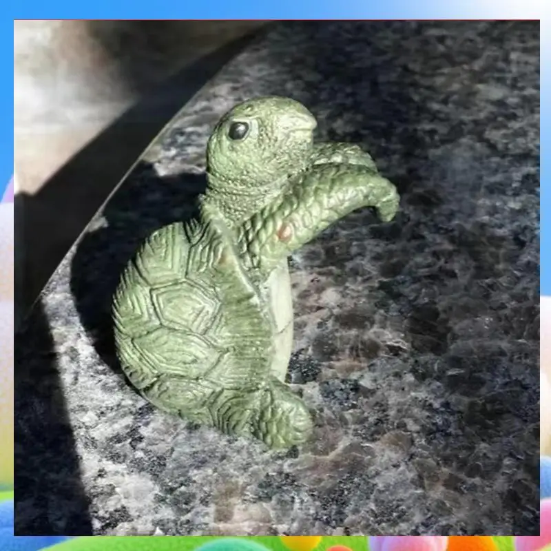 

2Pcs Turtle Figurines Plant Pot Hang Decor Resin Turtle Sculpture Garden Balcony Yard Decoration-AA25