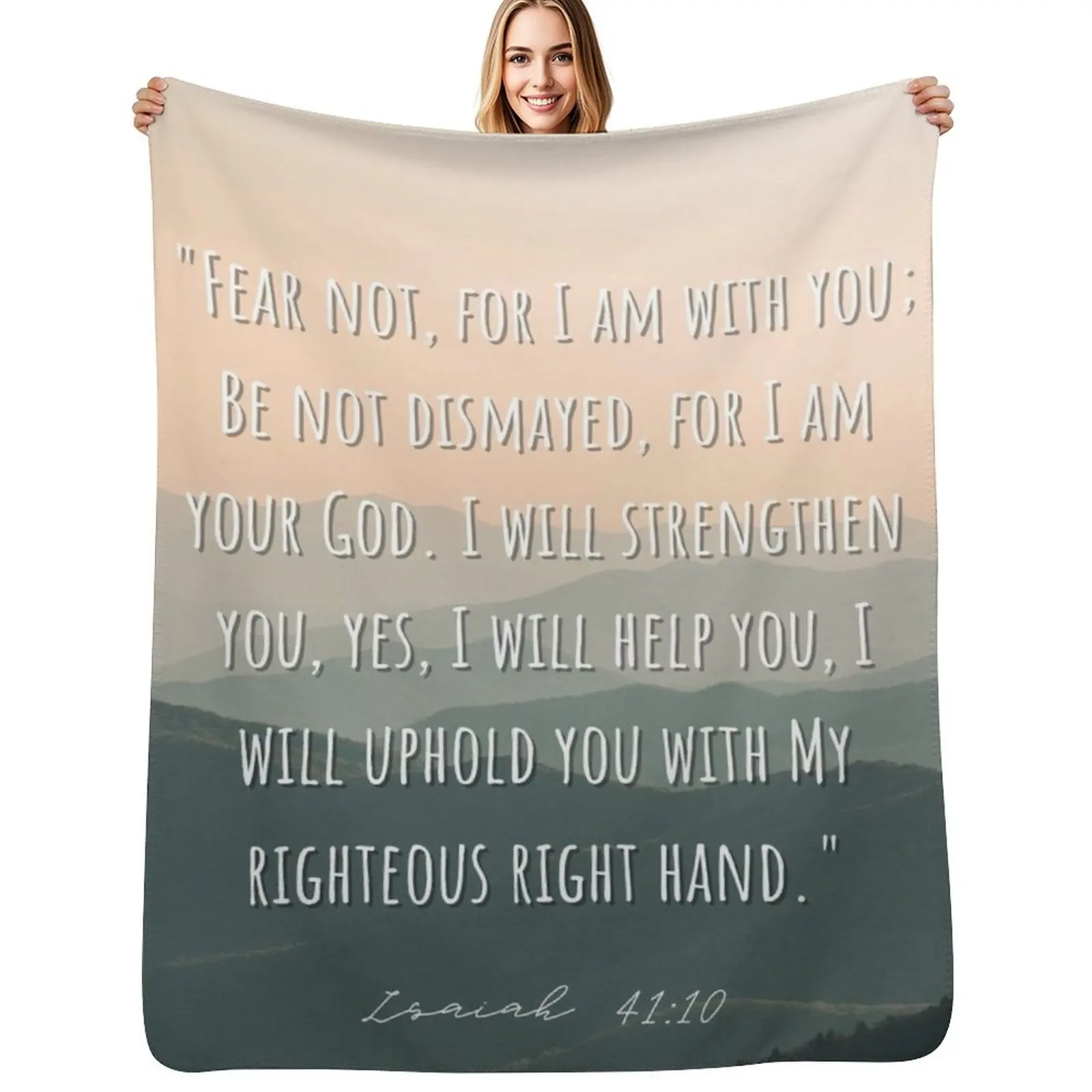 Christian Bible Verse Throw Blanket Cozy Home Blanket Gift for Christmas Holiday