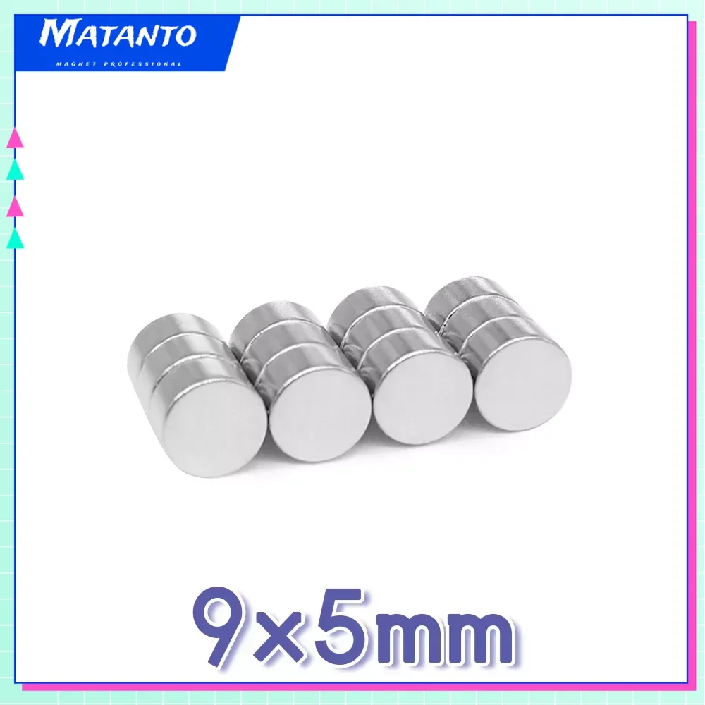 원형 강력한 자석 디스크 N35, 9x5mm, 네오디뮴 자석, 9mm x 5mm, 영구 NdFeB 자석, 강한 9x5mm