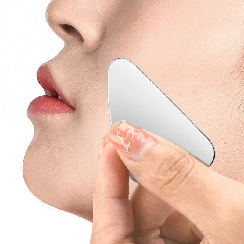 Ohio eur Gua Sha en acier inoxydable, outil de massage pour le visage, le cou et le corps, soins de la peau du visage