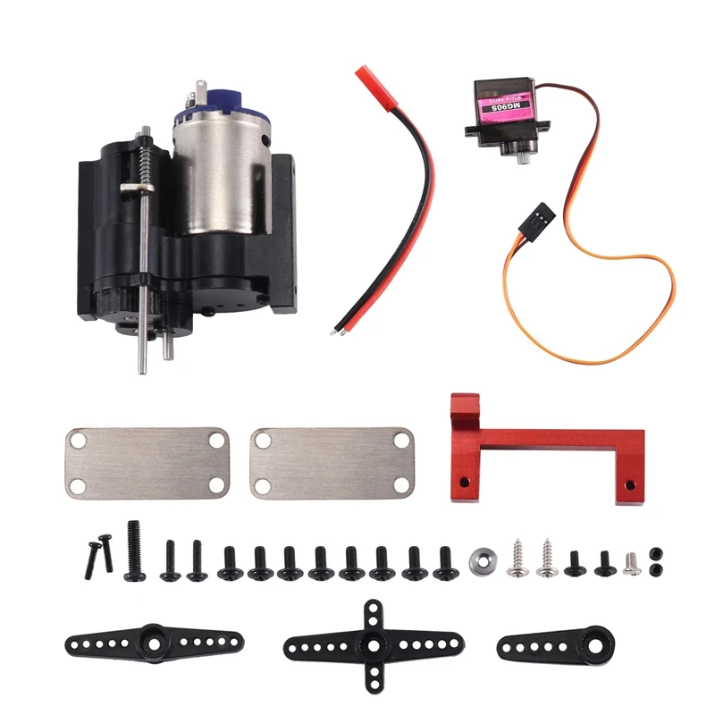 

For Mangniu D90 99S All-Metal Two-Speed Transmission Remote Control Vehicle Refitted With Two-Speed Wave Box Accessories (Black)