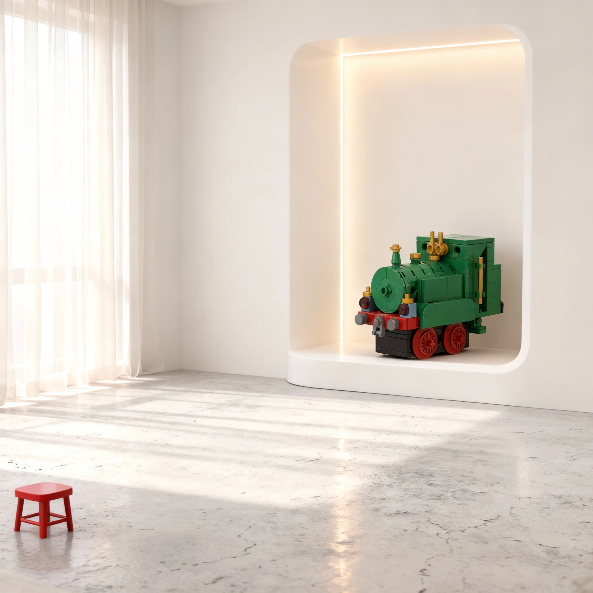 

212 деталей MOC: Модель поезда «Ивор» — конструктор для самостоятельной сборки, рождественский подарок, развивающая игрушка для творчества