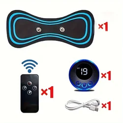 Electric Muscle Massager Set EMS Neck Massage Machine with8 Modes And 19 Strength Levels Portable Vibrating Treatment Instrument