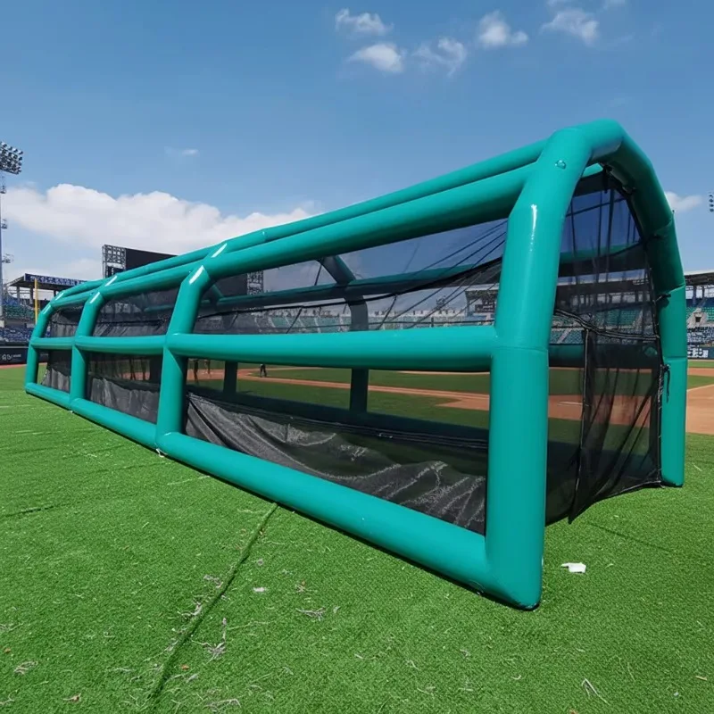 Customized Color Size PVC Infla Baseball Batting Cage With Net Commercial Use For Rent And Sale