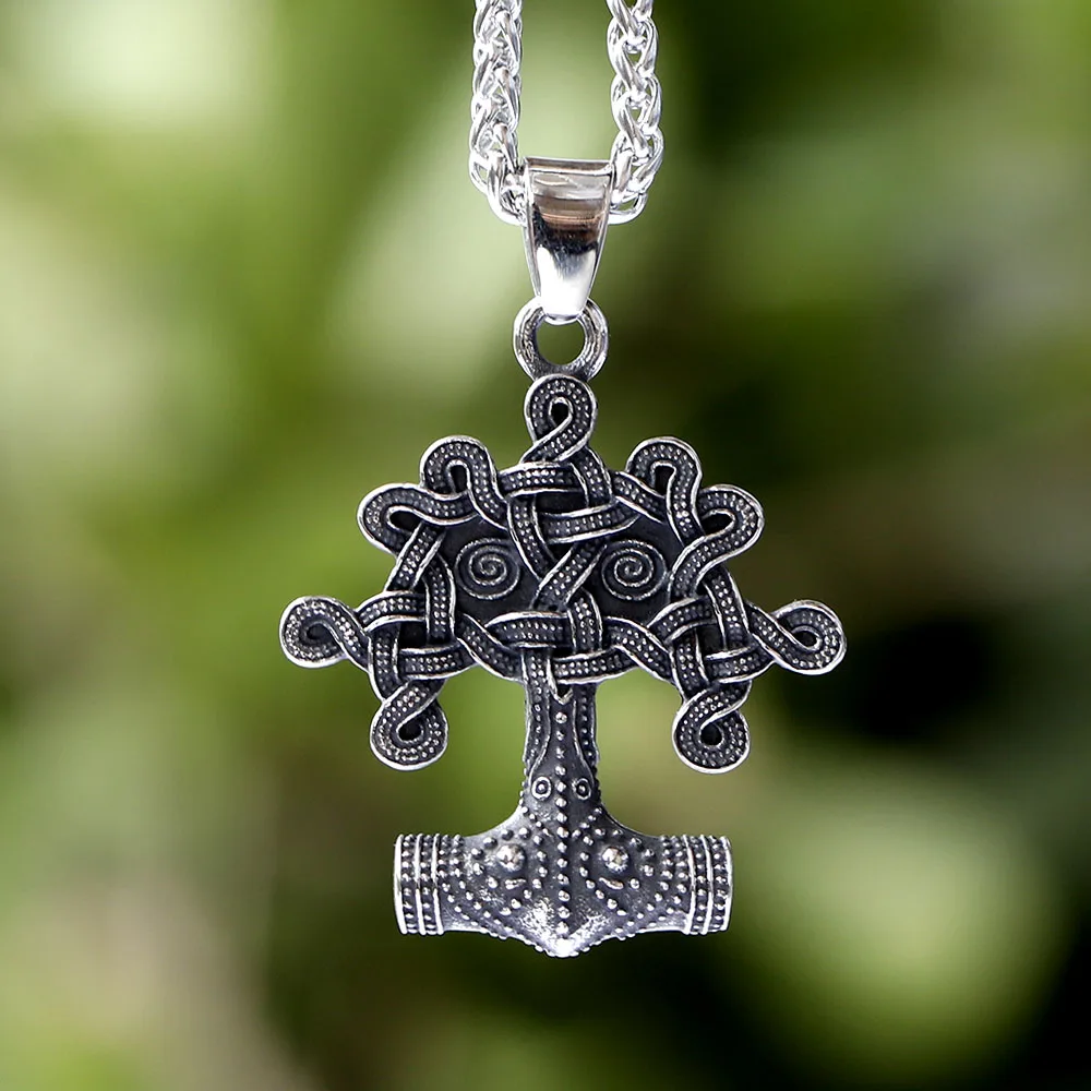 2024 neue Mode 316L Edelstahl Viking Baum Des Lebens Anhänger Halskette Für Mann Frauen Paar & Hochzeit Geschenk