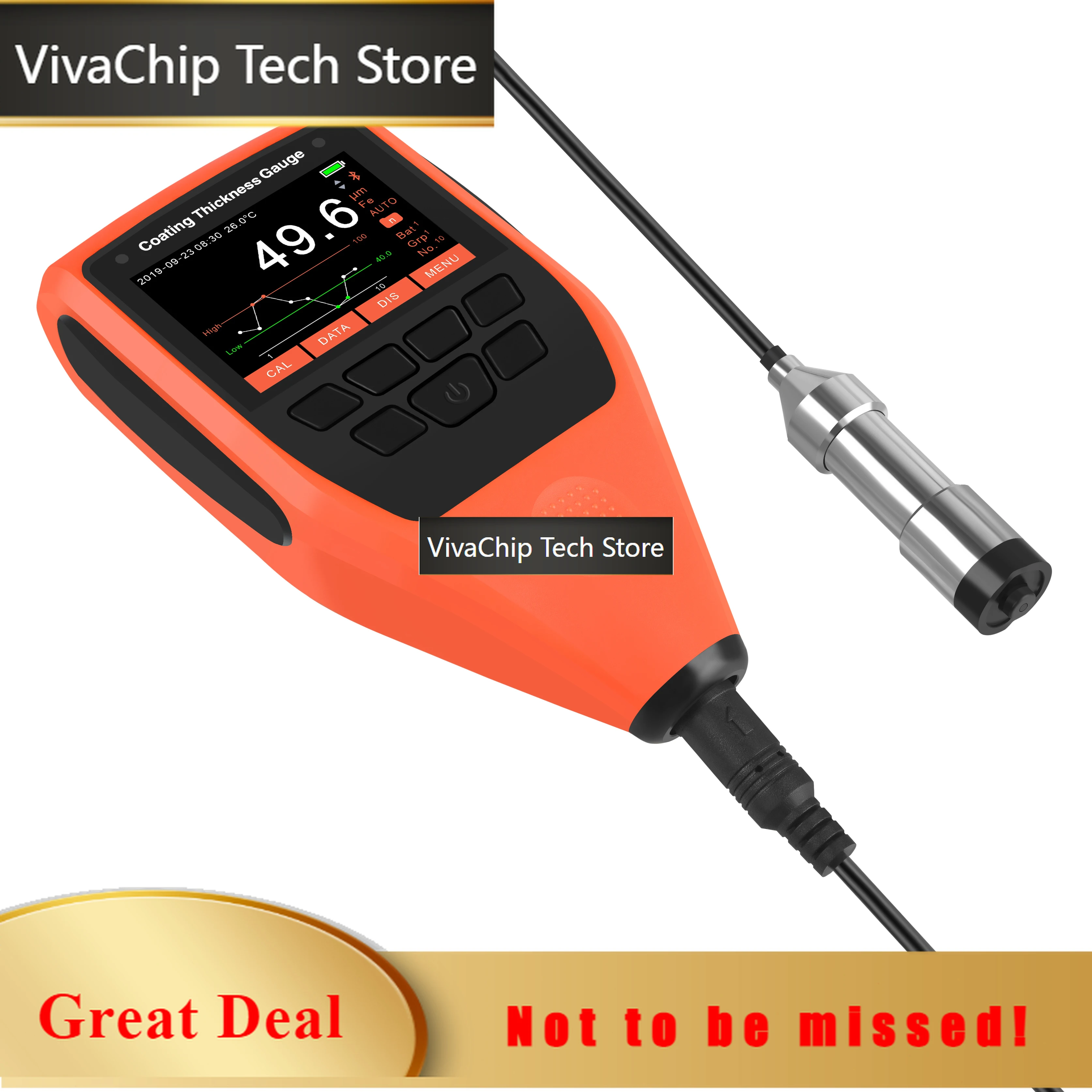 VivaCTYOWEXA EC-777E Wireless Car Painting Coating Thickness Meter With App