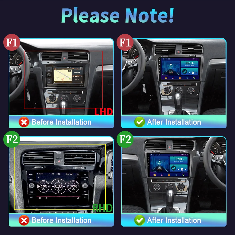 ل VW Volkswagen Golf 7 2013-2017 الوسائط المتعددة راديو تلقائي لتحديد المواقع والملاحة اللاسلكية BT Carplay راديو السيارة اللمس 2K شاشة QLED