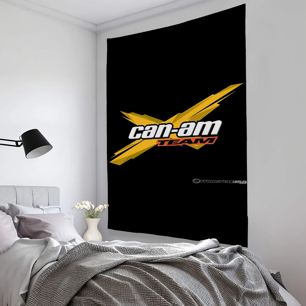 

C-Can AM BRPs Motorcycle Racing Tapestry Bedroom Living Bar Garden Outdoor Microfiber Festival Decoration Background Art Banner