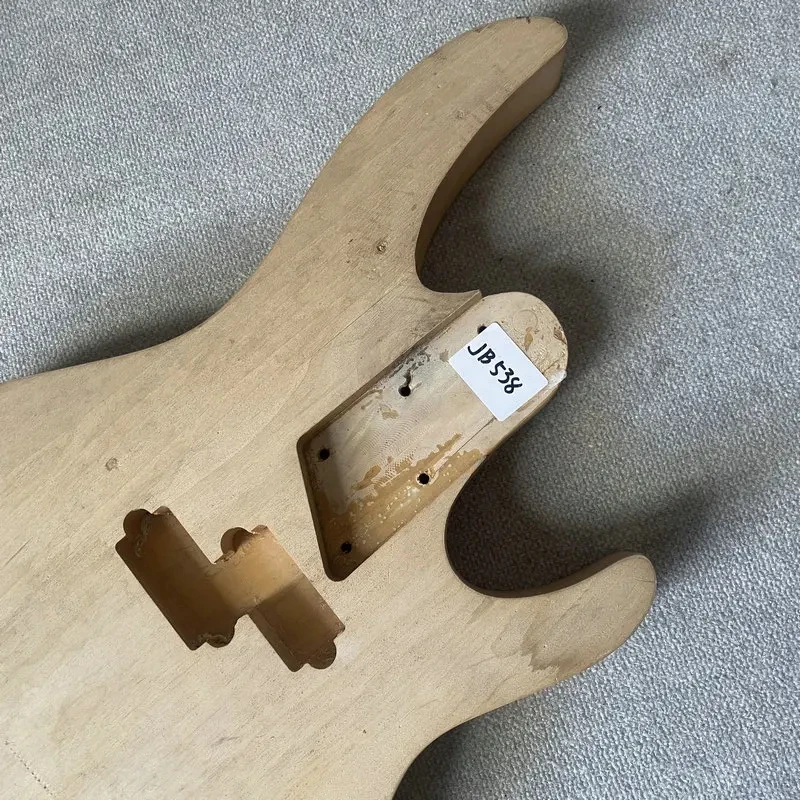 JB538 Natural Color Right Hand PB Electric Guitar Bass Body 4 Or 5 String Solid Wood Replace and DIY Parts No Paints Unfinished