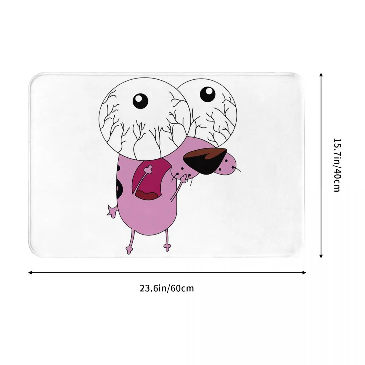 Cute Courageous Cowardlys Dog Doormat Durable Carpet Rug Kitchen Entrance Home Floor Mat for Bathroom Footpad Mats
