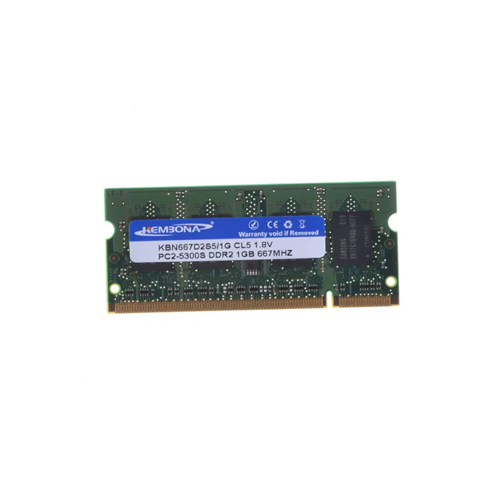 KEMBONA free fast shipping notebook sodimm laptop ddr2 1gb 667mhz pc5300 8bits full compatible