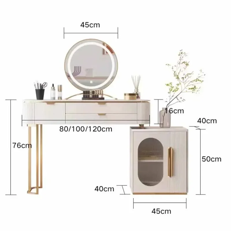 Accessories Apartment Vanity Table Ornaments Stand Perfume Drawer Vanity Table Holder Modern Schminktisch Home Furnitures