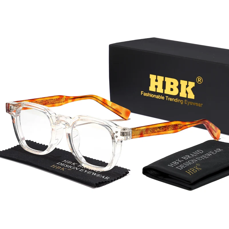 HBK Retro Quadratische Gläser für Männer TR90 Rahmen Anti Blau Licht Hohe Qualität Computer Lesebrille Frauen Optische Brillen – Detail 4