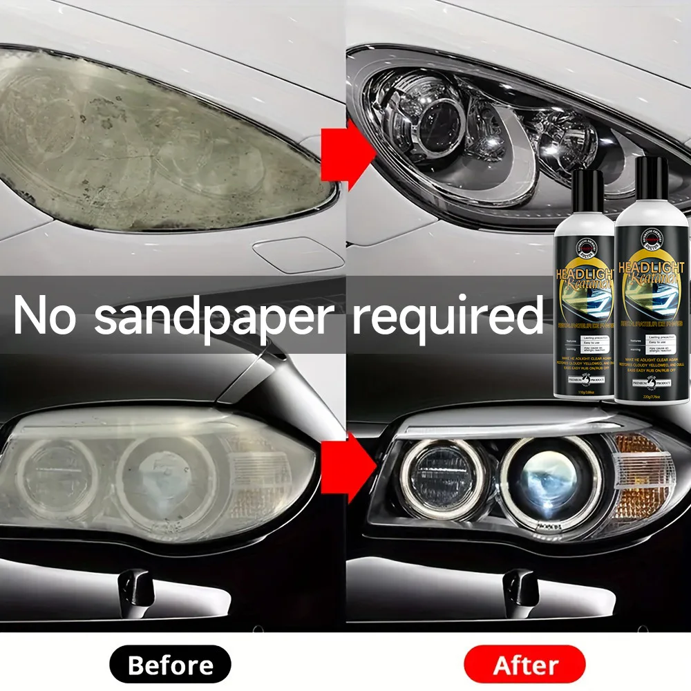 Cars Headlight Restoration Fluid Turn Over New Bright De-yellowing Cleaner Repair Cracks Scratches Polishing Agent Coating Agent