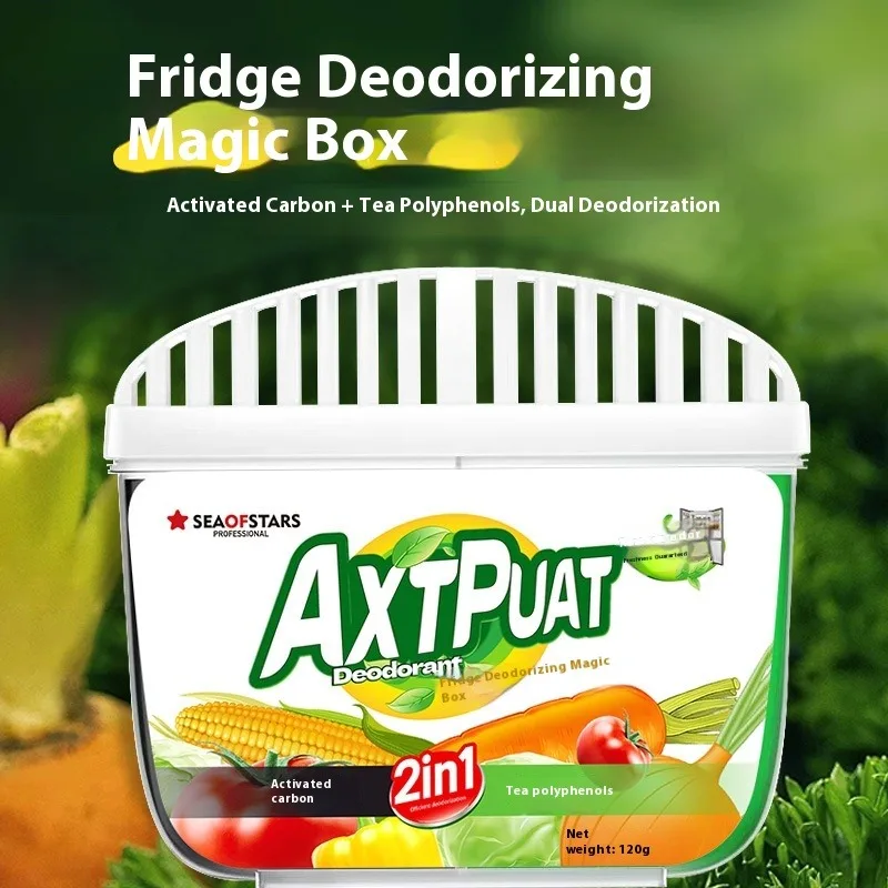 

1PCS Refrigerator Deodorizer Tea Polyphenols Activated Carbon Odor Eliminator Box for Fridge Freezer Storage odor Removal