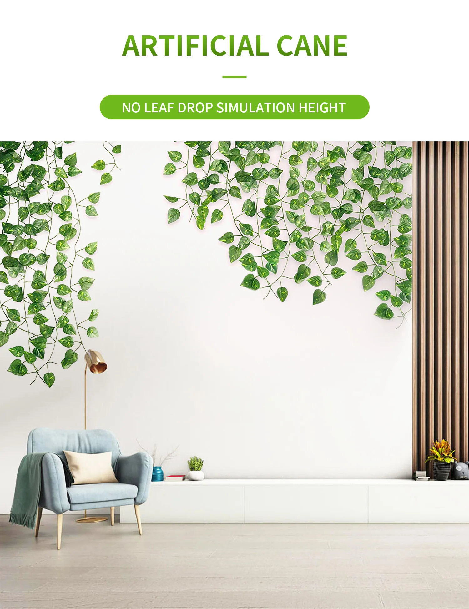 1Pc 200Cm Grüne Rebe Seide Künstliche Efeu Hängen Blatt Girlande Pflanze Creeper Blatt Hause Hochzeit Garten Badezimmer dekoration – Detail 11