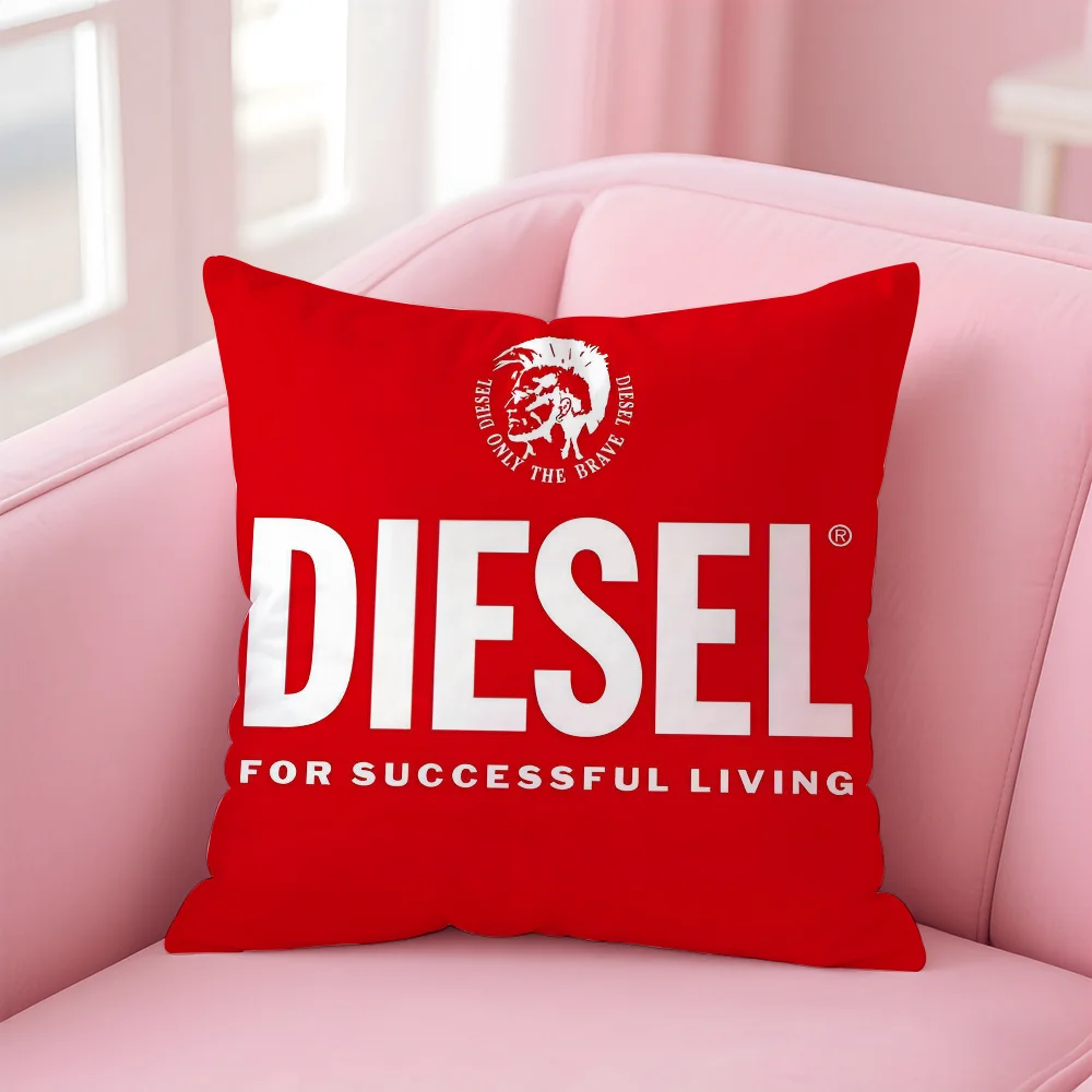 غطاء وسادة مربع أساسي بشعار نخالة الديزل غطاء وسادة مضاد للغبار بسحاب غير مرئي حريري قصير من القطيفة غطاء وسادة أريكة