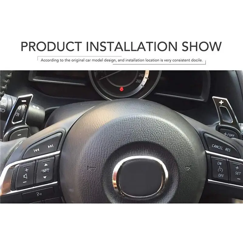 10Pcs Paddles Extension Steering Wheel Direct Shift Paddle Extension DSG Aluminum Alloy For Mazda CX-5 Axela (Black)