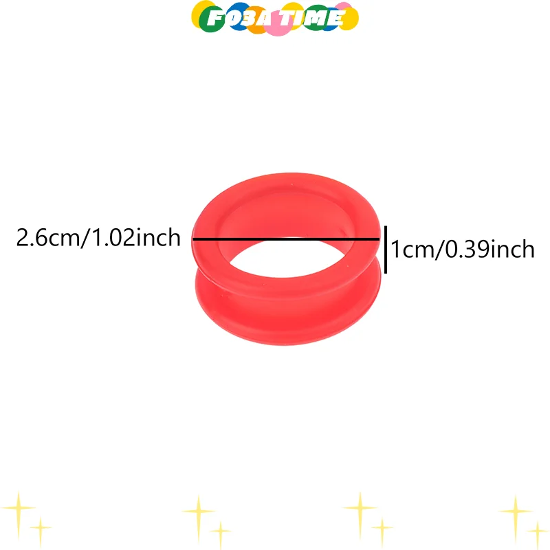 10Pcs Professionelle Barber Haar Schere Schere Finger Ringe Griffe Einsätze Weiche Silikon Ring Für Salon Barbers