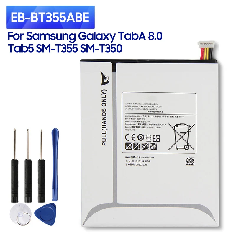 

NEW Replacement Battery EB-BT355ABA For GALAXY Tab A 8.0 Tab5 SM-T355 SM-P350 T350 P355C T355 EB-BT355ABE 4200mAh