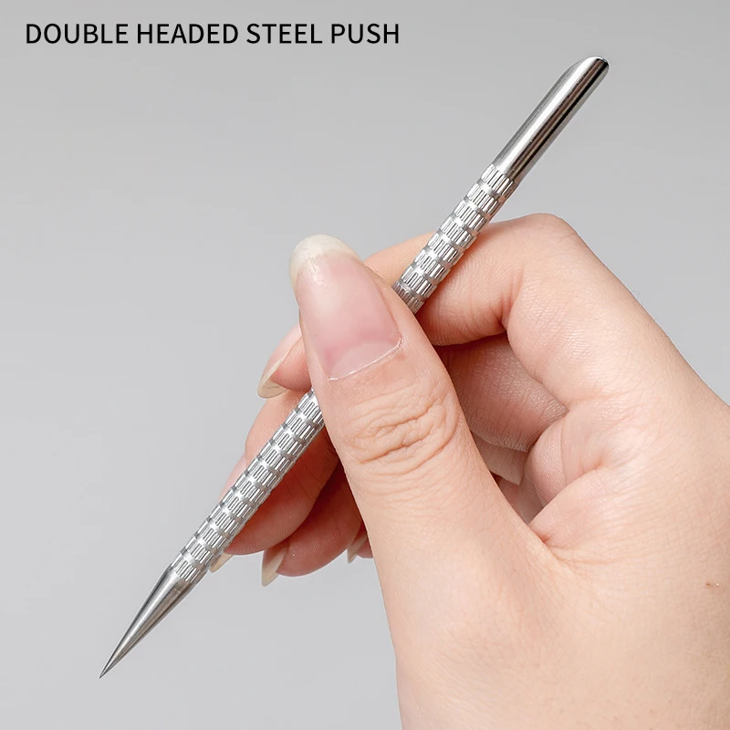 لمسمار الفن مانيكير أدوات مسمار الفن البولندية هلام مزيل مانيكير العصي أداة مزدوجة نهاية بشرة من الفولاذ المقاوم للصدأ انتهازي