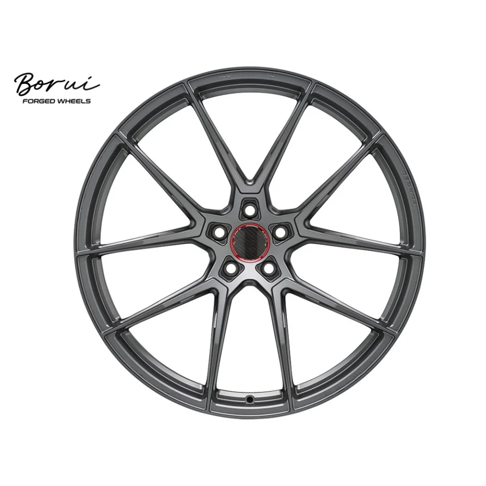 Borui Forged Wheel 17X7.5 5X100 Gold Silver Aluminium Car/SUV Chassis Parts New Condition Machine Face Wheels With Wheel Rim