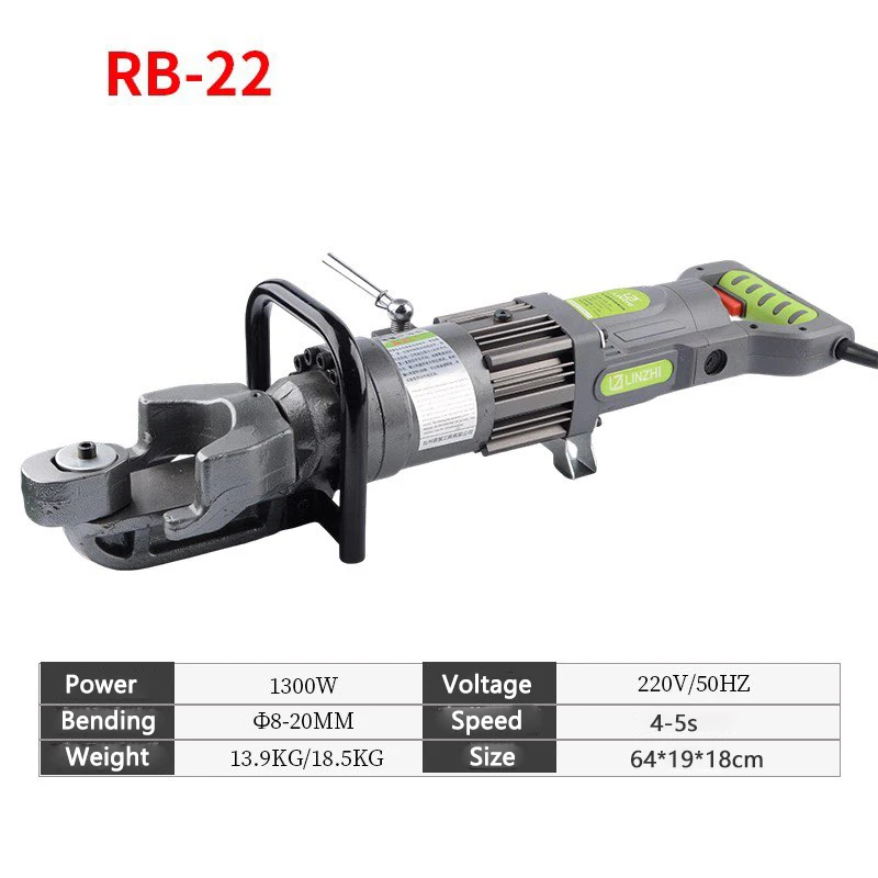 Handheld Electric Steel bar Bending machine RB-22 Threaded Steel Bender Rebar Bending Tools Hydraulic Machine