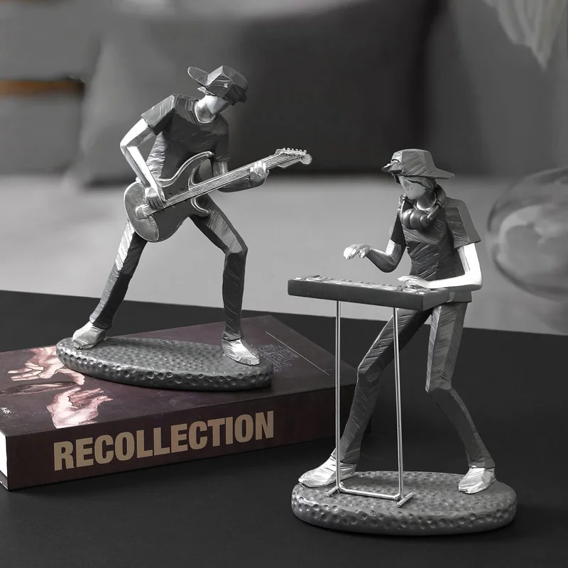 Nordic Rock Band Resin Sculptures And Figurines Handicraft Decoration Creativity Living Room TV Stand Office Desktop Ornament