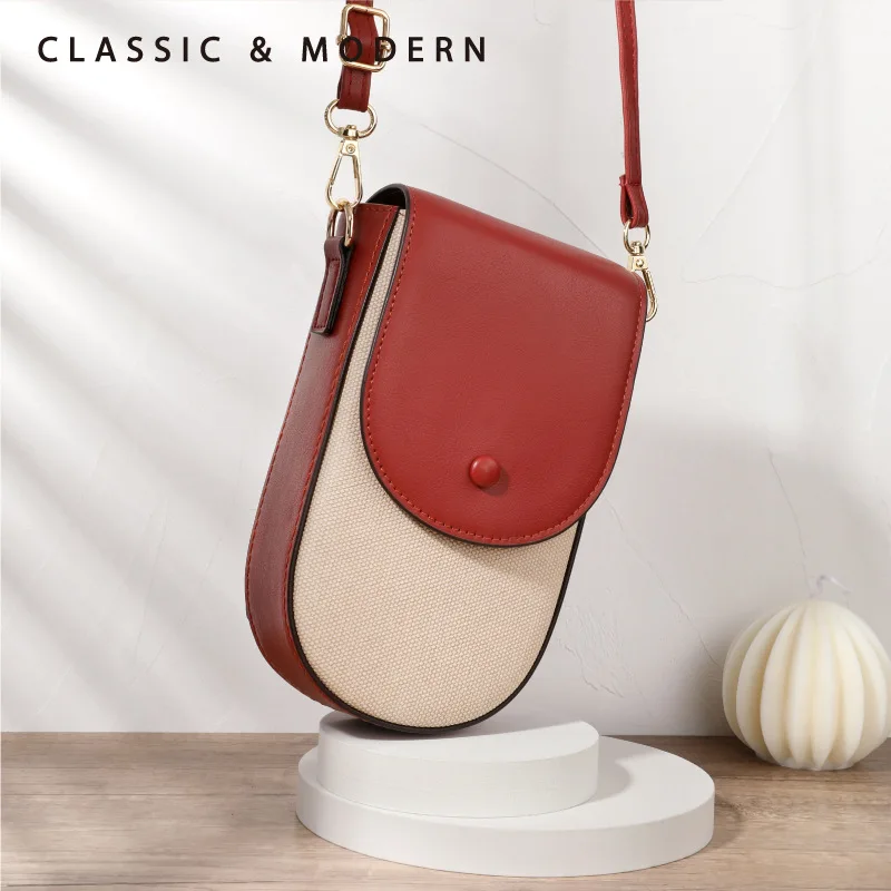 Koreańska moda pionowa sekcja PU torba na telefon komórkowy prosta torba na ramię na wypoczynek torba Crossbody torba na karty Mini torba